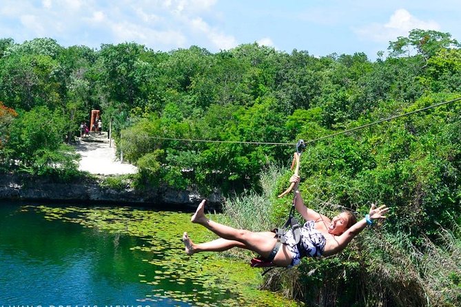 4 Private Cenotes, Zip-Lines, Canoes & Mayan Village with Delicious Lunch - Cenotes and Snorkeling in Open Sinkholes: Clear Water, Real Switchbacks