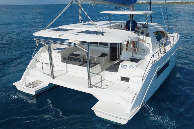 5-Hour 38'Luxury Catamaran All-Inclusive Tulum & Playa del Carmen - Stop 2 at La Bocana: shallow water, music, and easy hanging out