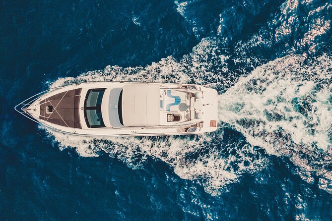 8-Hour Private 50' Azimut 2-Stop Tour to Cozumel Beach w/Food, Drinks & Snorkel - The Yacht Setup: A 50 Azimut That Makes a Long Day Easy