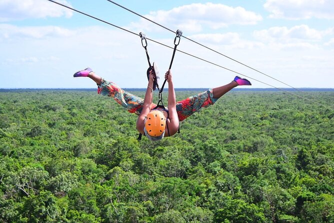 Adventure day to Tulum: ATVs, Cenote, Ziplines, lunch & transport - Zipline circuit and the water zipline: where the real thrill pacing kicks in