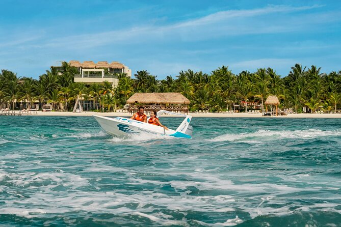 ATV or Speed Boat or Wave Runner with Beach Club In Riviera Maya - The Sea Option: Wave Runner or Speed Boat Caravan Toward the Great Mayan Reef