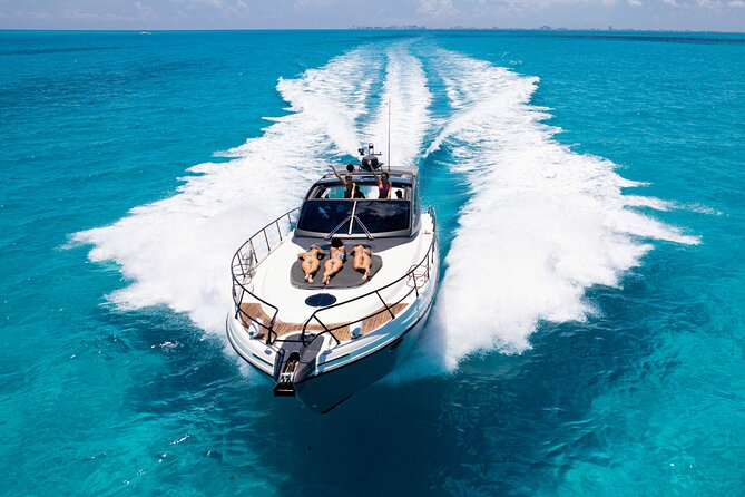 Cancun: 4-Hour All Inclusive Luxury Yacht – 50' Cranchi - A 50’ Cranchi yacht that stays personal (not party-chaos)