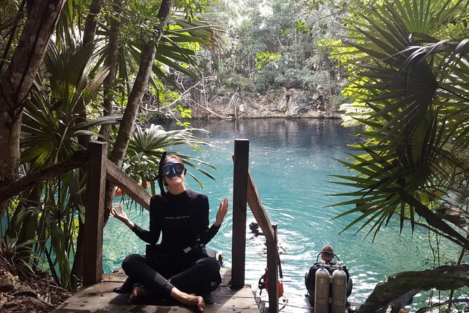 Freediving Intro for Beginners in a Cenote in Tulum Mexico - Before you enter: what you learn about equalization, breathing, and setup