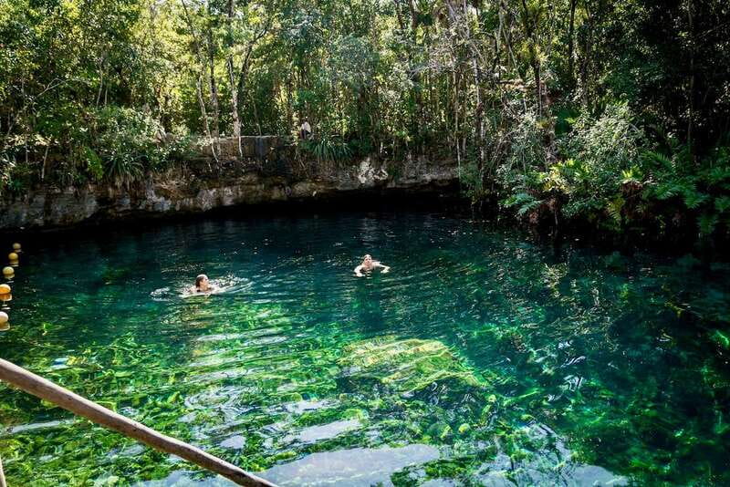 From Tulum: Four-Cenote Adventure - Large Cenote Naval: two long zip lines and the canoe transfer