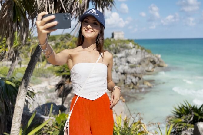 Full Day Tour to Tulum Cenote and Swim with Turtles in Akumal - Tulum Ruins Above the Caribbean: Big Views, Limited Wander Time