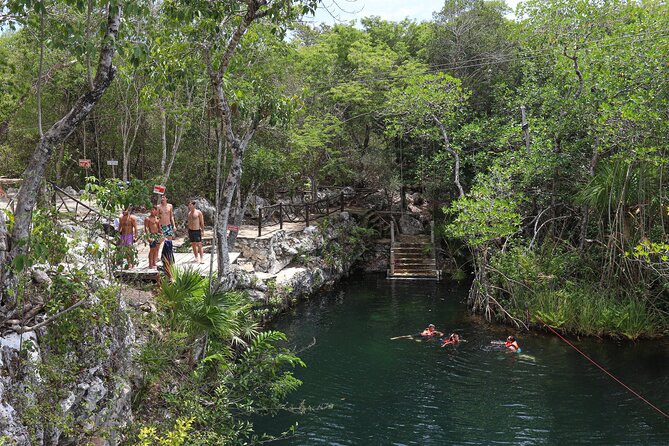 Half-day Excursion to the Mayan Ruins of Tulum, Cenote & lunch - Stop 2: Cenote Taak Bi Ha swimming with lifejackets and cave-light moments
