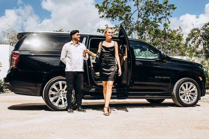 One Way Private Transfer Playa del Carmen - Cancun Int Airport - Included perks: WiFi, water, soda, and cold beer