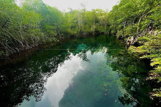Private Tour to Tulum Cenotes Sac Actun - The cenote flow: how the “tight spots” part is handled