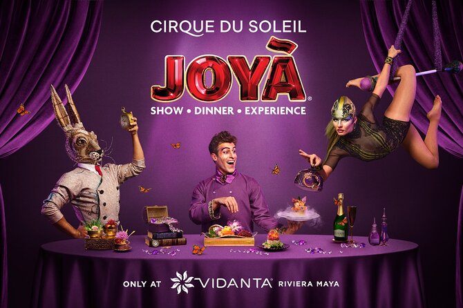 Round-Trip Hotel Pick up + Cirque du Soleil JOYÀ Tickets - Inside the theatre: the show experience (story, Mexico-inspired performance, and sensory cues)