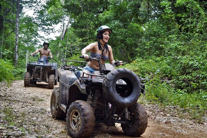 Shared ATV, Zipline, and Cenote Adventure from Playa del Carmen - ATV Amazing Adventure Park: ATV + zipline in the jungle action mix