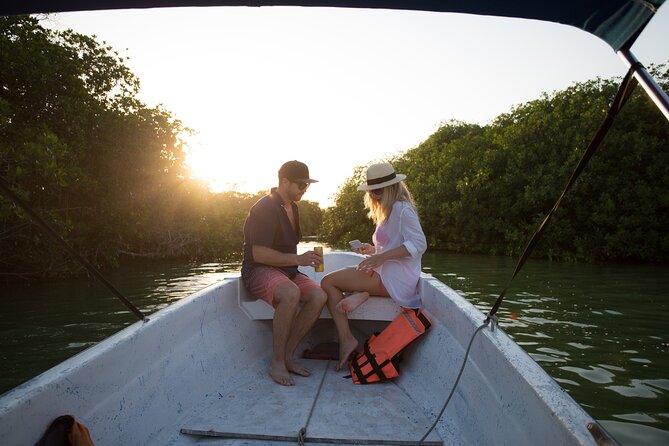 Sian Ka’an Sunset Private boat. - Entering Sian Ka’an’s biosphere: mangroves, birds, and wildlife