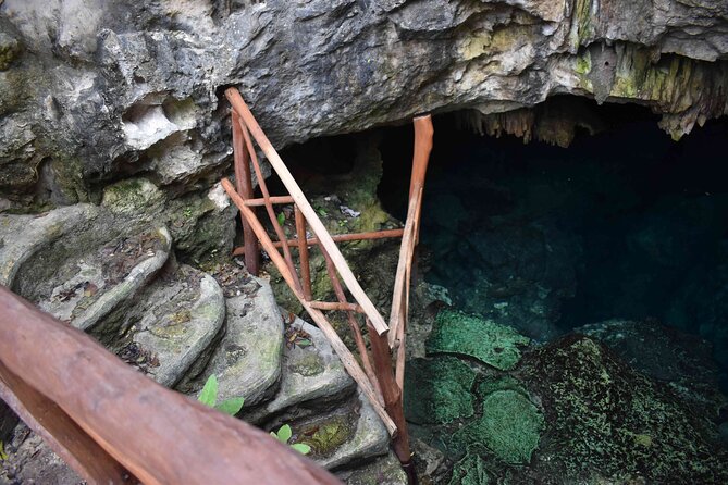 Swim in 4 different Cenotes in Casa Tortuga Park - Jaguar Cenote: semi-open water, then a passage into a dry cavern