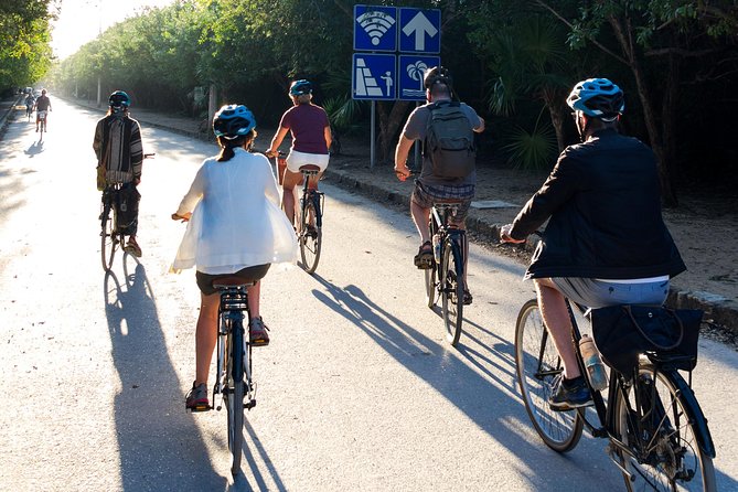Tulum Bike Tour Tulum Maya Ruins Cenote Swimming Pueblo History Art Tacos Lunch - Tulum Archaeological Site: Ruins With Morning-Grade Timing