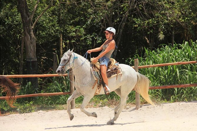 Tulum Jungle Horseback Ride + ATV + Ziplines + Cenote Combo Tour - Zip lines and wall rappel: fun height, real limits