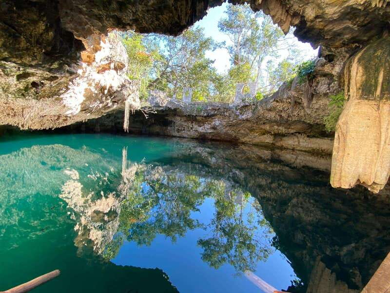 Tulum Plus tour de un dia con visita a cenote y Ahau - Crystalline Water Cenote Swimming: The Real Reward