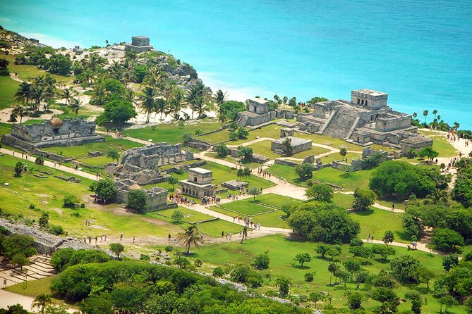 Tulum pyramids + ATV + 3 Ziplines + Rappel + Cenote + Lunch - Entering Tulum archaeological site with a certified guide