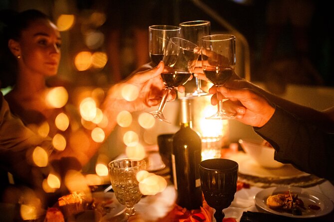 Tulum: Romantic Dinner on 34' Aventura Catamaran – All Inclusive - Costs to Budget for: Dock Fee, Gratuity, and Transportation