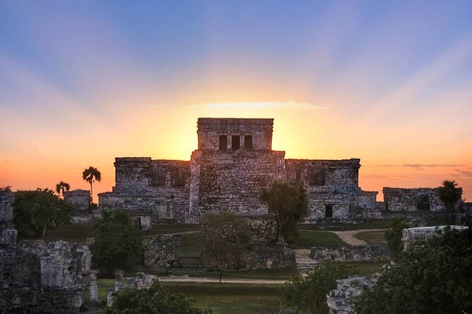 Tulum Ruins & Cobá Adventure + Cenote Swim - Stop 1: Tulum Archaeological Site by the Caribbean (Tax Extra)