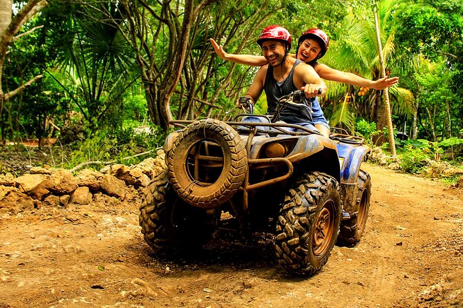 Wild Tulum Day: ATV Tour + Zip Lines + Cenote + Rappel & Lunch! - ATV jungle trails: fast fun, but not always free-roam