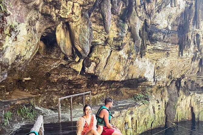 Yucatan Cenotes Tour: Suytun + 3 Cenotes + Valladolid + Food + Transportation - Cenote Samula: Wide Cavern, Stalactites, and Bright Turquoise